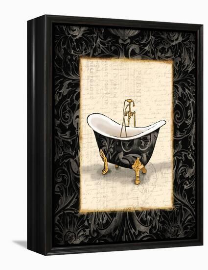 Black Gold Bath-Jace Grey-Framed Stretched Canvas