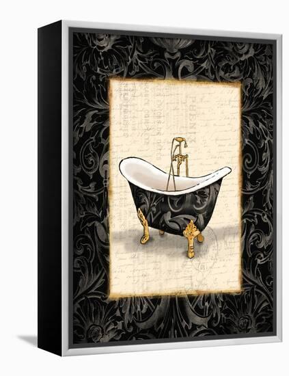 Black Gold Bath-Jace Grey-Framed Stretched Canvas
