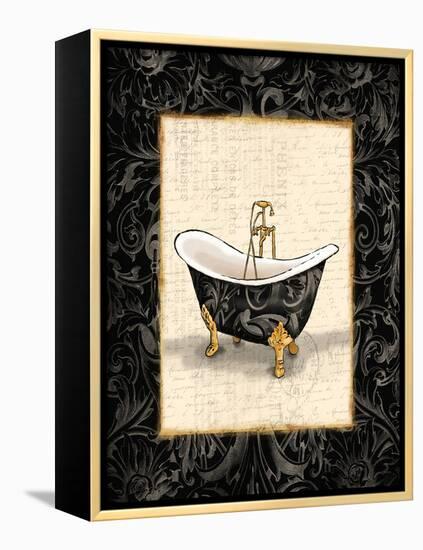 Black Gold Bath-Jace Grey-Framed Stretched Canvas