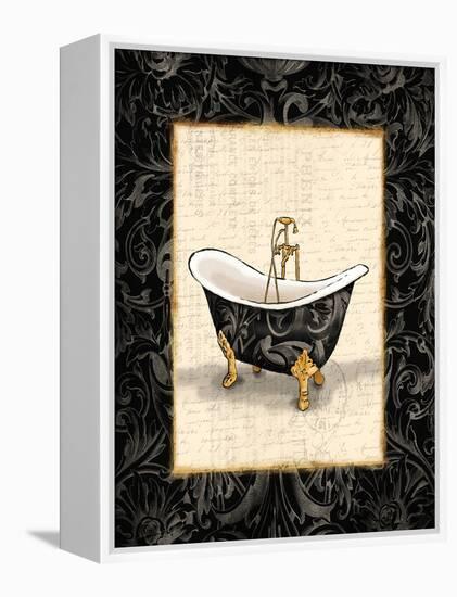 Black Gold Bath-Jace Grey-Framed Stretched Canvas