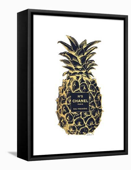 Black Gold Pineapple-Amanda Greenwood-Framed Stretched Canvas