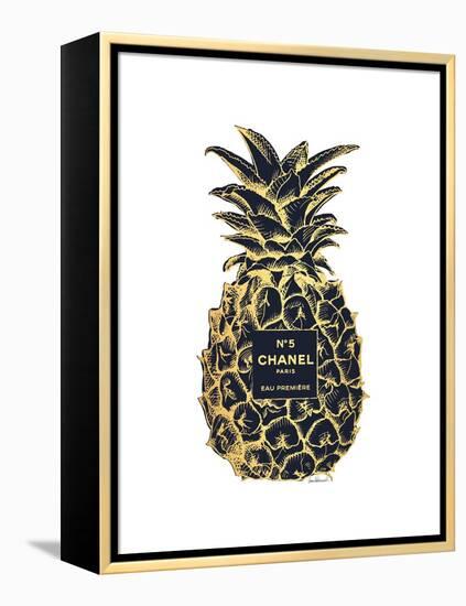 Black Gold Pineapple-Amanda Greenwood-Framed Stretched Canvas