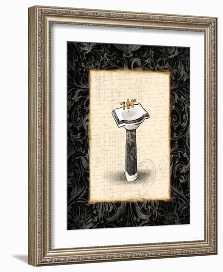 Black Gold Sink-Jace Grey-Framed Art Print