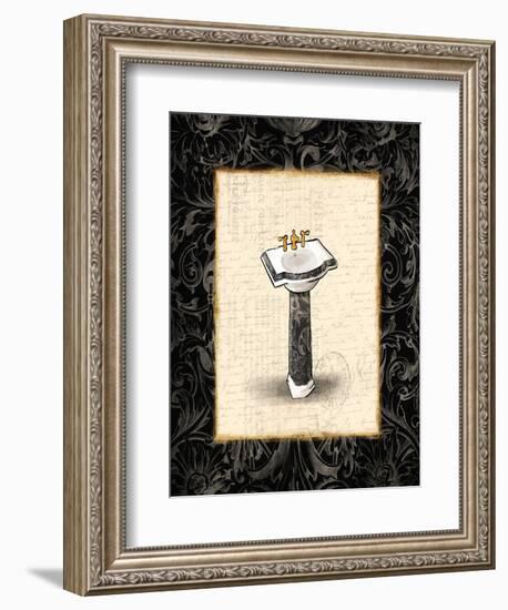 Black Gold Sink-Jace Grey-Framed Art Print