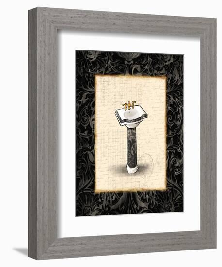 Black Gold Sink-Jace Grey-Framed Art Print