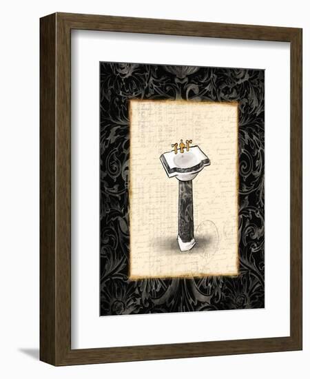 Black Gold Sink-Jace Grey-Framed Art Print