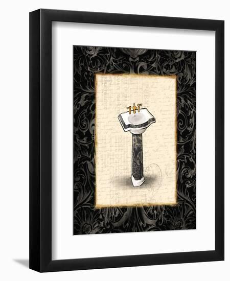 Black Gold Sink-Jace Grey-Framed Art Print
