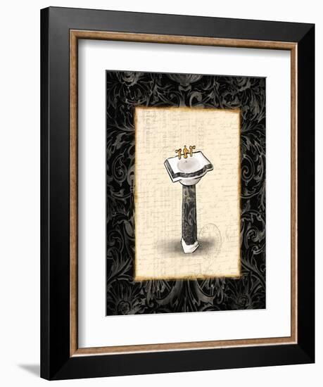 Black Gold Sink-Jace Grey-Framed Art Print