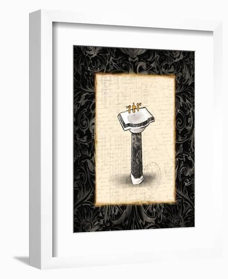 Black Gold Sink-Jace Grey-Framed Art Print