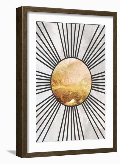 Black Gold Sun Rays-Sarah Manovski-Framed Giclee Print