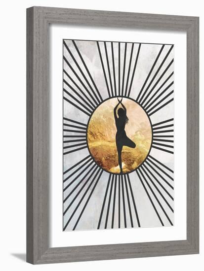 Black Gold Sun Yoga 1-Sarah Manovski-Framed Giclee Print