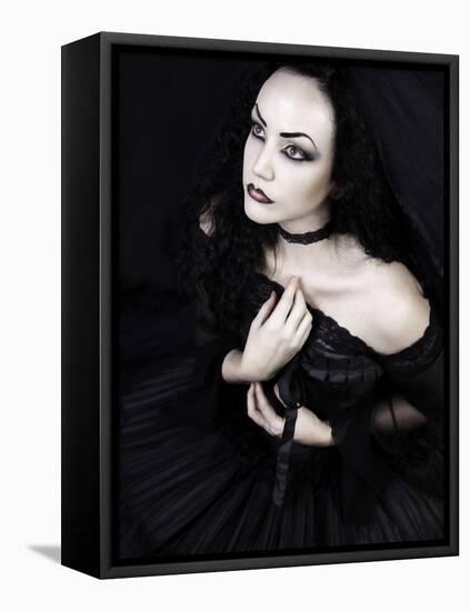 Black Gothic Dream-Lynne Davies-Framed Premier Image Canvas