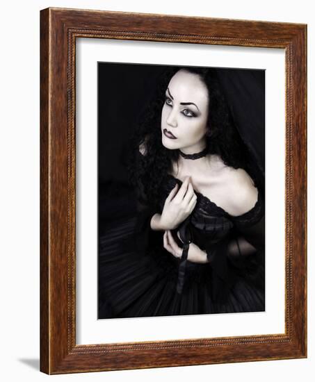 Black Gothic Dream-Lynne Davies-Framed Photographic Print