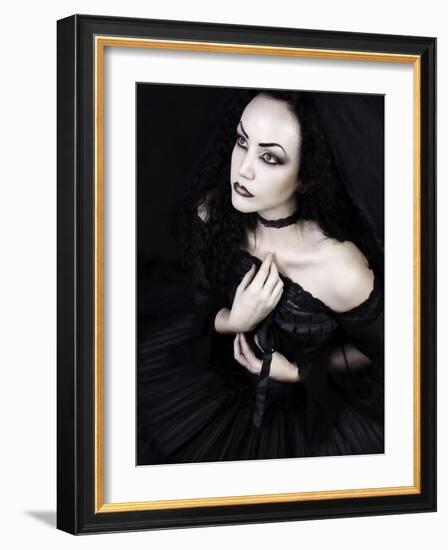 Black Gothic Dream-Lynne Davies-Framed Photographic Print