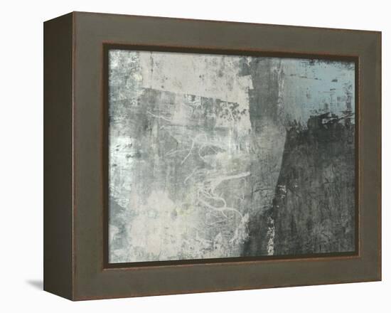 Black & Grey & Blue I-Studio W-Framed Stretched Canvas