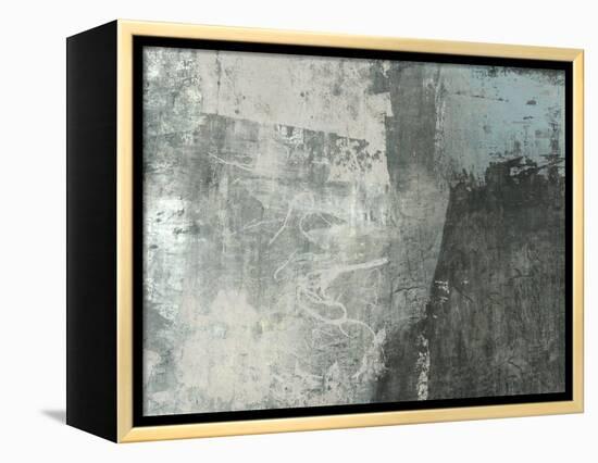 Black & Grey & Blue I-Studio W-Framed Stretched Canvas