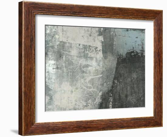 Black & Grey & Blue I-Studio W-Framed Art Print