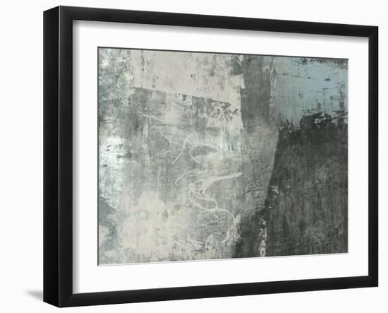 Black & Grey & Blue I-Studio W-Framed Art Print