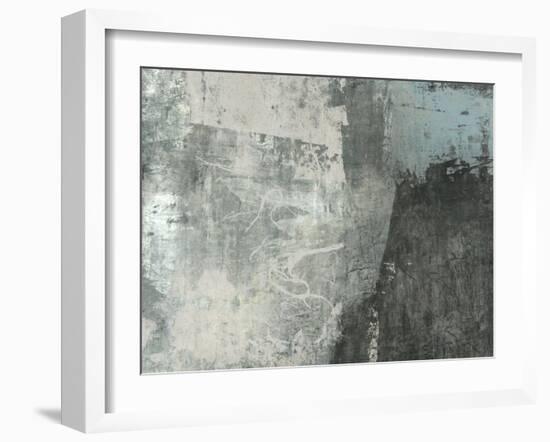 Black & Grey & Blue I-Studio W-Framed Art Print