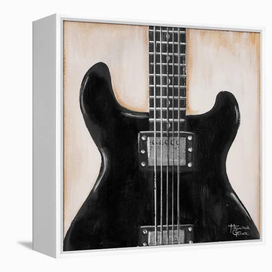 Black Guitar-Hakimipour-ritter-Framed Stretched Canvas