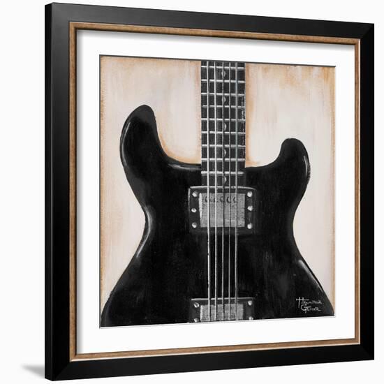 Black Guitar-Hakimipour-ritter-Framed Art Print