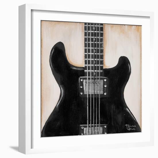 Black Guitar-Hakimipour-ritter-Framed Art Print