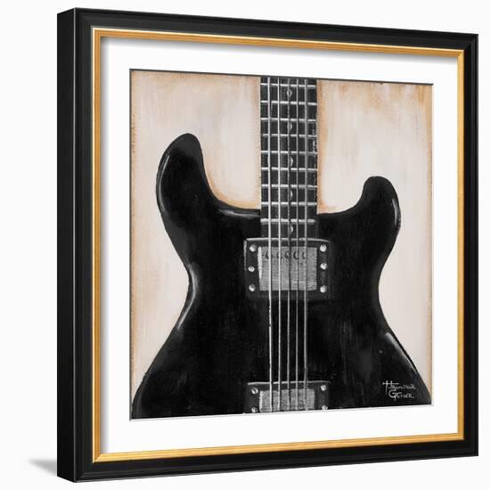 Black Guitar-Hakimipour-ritter-Framed Art Print