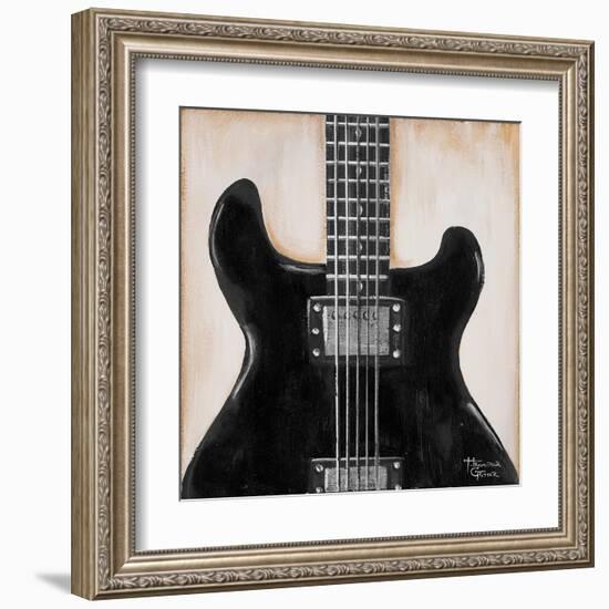 Black Guitar-Hakimipour-ritter-Framed Art Print