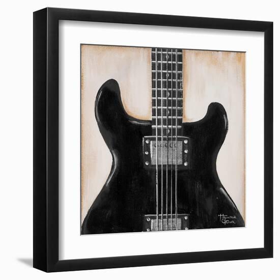 Black Guitar-Hakimipour-ritter-Framed Art Print