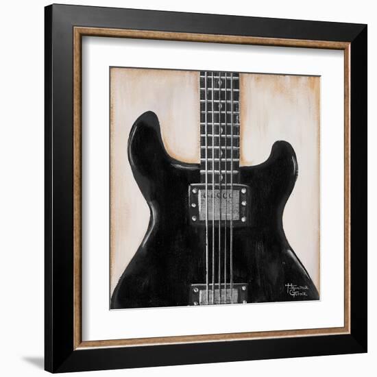 Black Guitar-Hakimipour-ritter-Framed Art Print