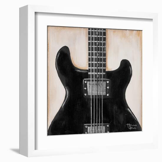 Black Guitar-Hakimipour-ritter-Framed Art Print