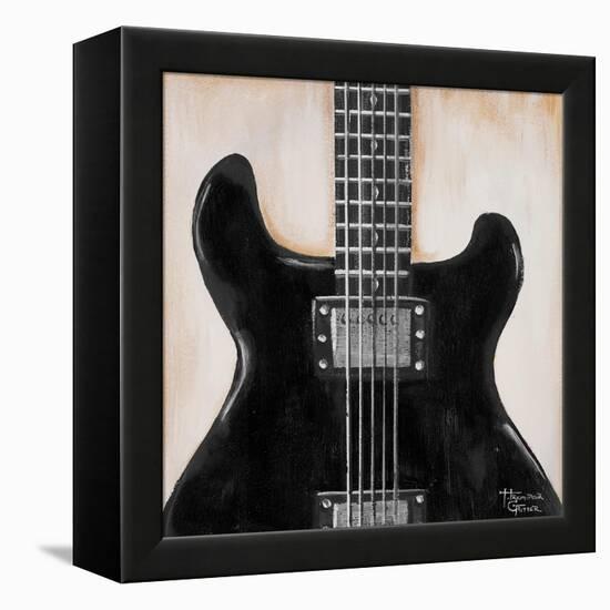 Black Guitar-Hakimipour-ritter-Framed Stretched Canvas