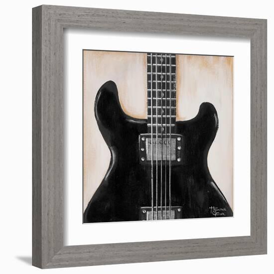 Black Guitar-Hakimipour-ritter-Framed Art Print