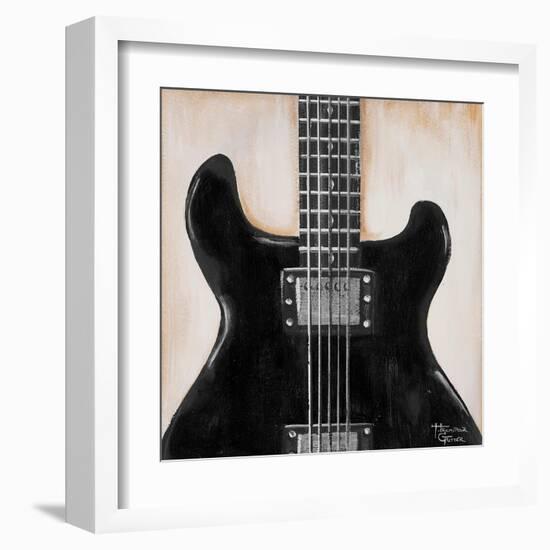 Black Guitar-Hakimipour-ritter-Framed Art Print