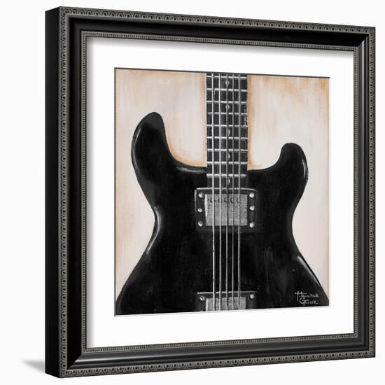 Black Guitar-Hakimipour-ritter-Framed Art Print