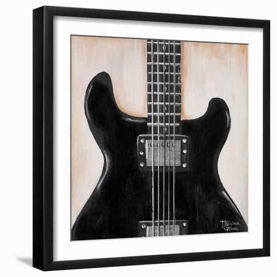 Black Guitar-Hakimipour-ritter-Framed Art Print