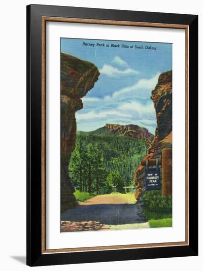 Black Hills, South Dakota, View of Harney Peak-Lantern Press-Framed Art Print