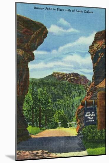 Black Hills, South Dakota, View of Harney Peak-Lantern Press-Mounted Art Print