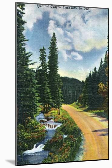 Black Hills, South Dakota, View of Spearfish Canyon-Lantern Press-Mounted Art Print