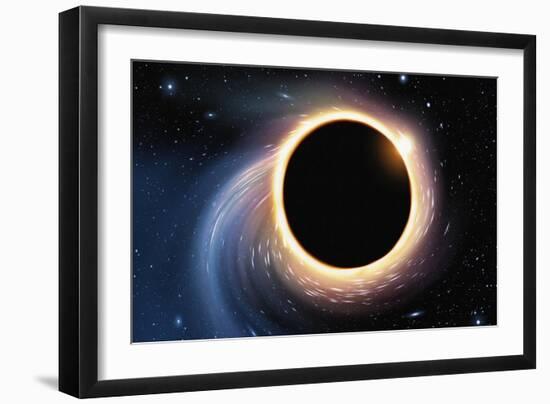 Black Hole - Digital Painting-anatomyofrockthe-Framed Art Print