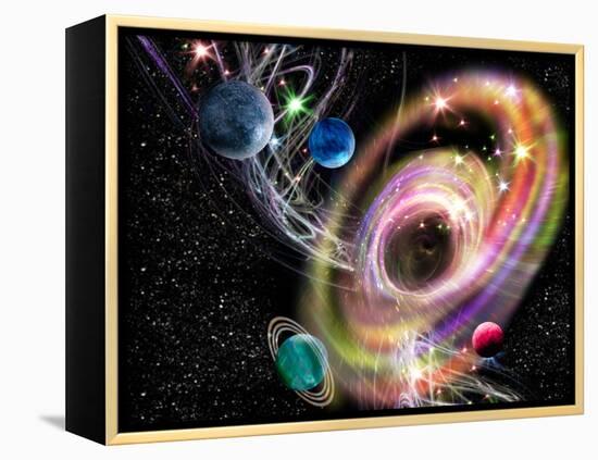 Black Hole-Victor Habbick-Framed Premier Image Canvas