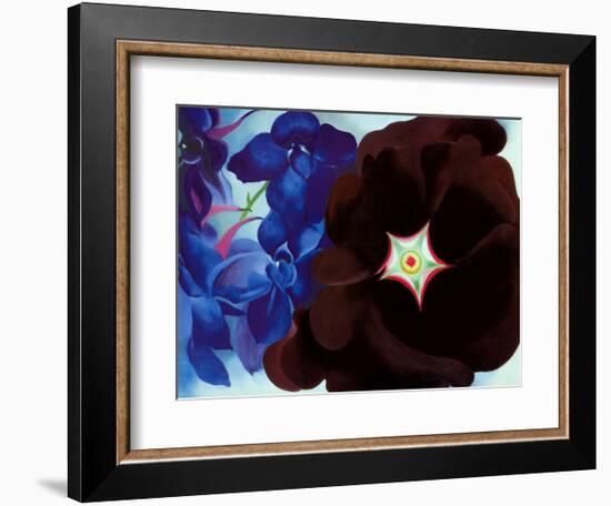 Black Hollyhock Blue Larkspur, 1930-Georgia O'Keeffe-Framed Art Print