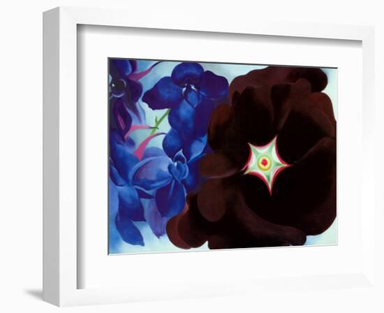 Black Hollyhock Blue Larkspur, 1930-Georgia O'Keeffe-Framed Art Print