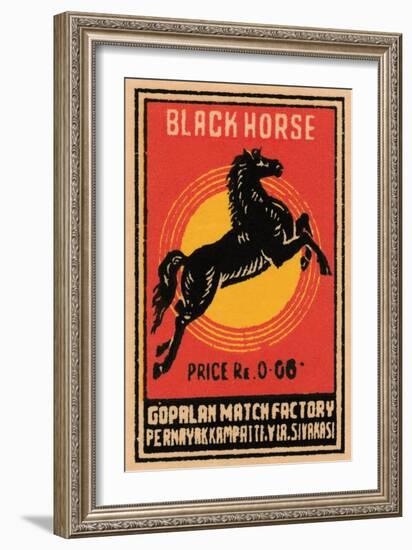 Black Horse-null-Framed Art Print