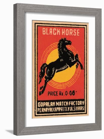 Black Horse-null-Framed Art Print