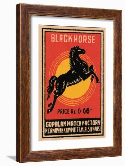 Black Horse-null-Framed Art Print