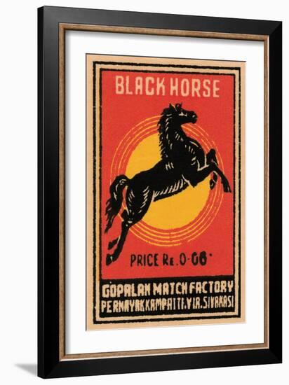 Black Horse-null-Framed Art Print