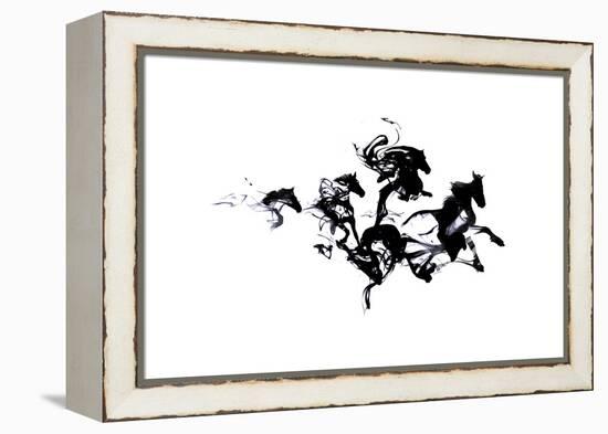 Black Horses-Robert Farkas-Framed Premier Image Canvas