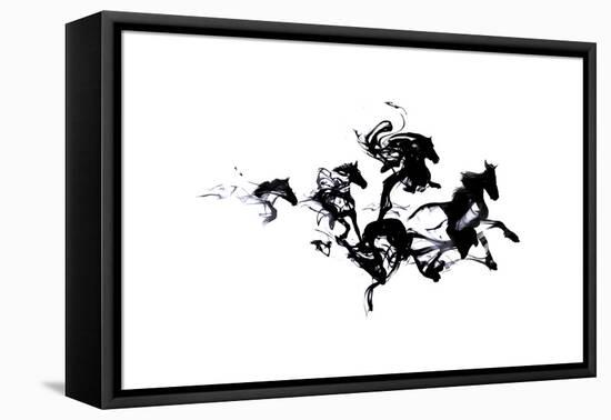 Black Horses-Robert Farkas-Framed Premier Image Canvas