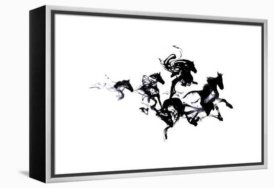 Black Horses-Robert Farkas-Framed Premier Image Canvas